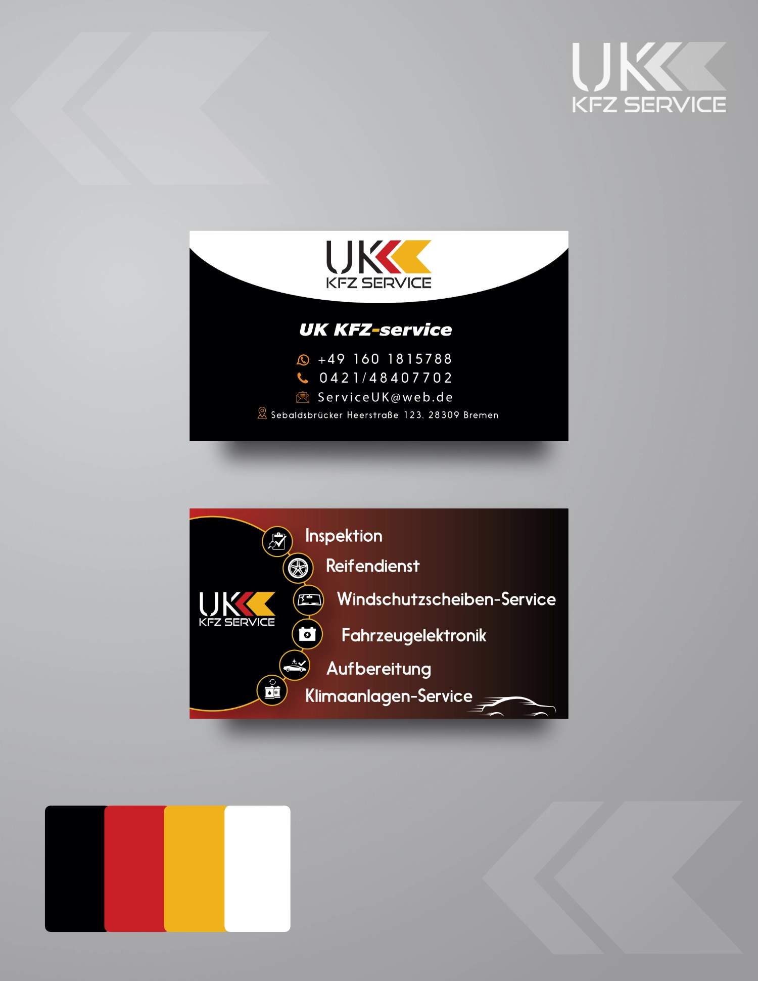 تصميم كرت أعمال UK