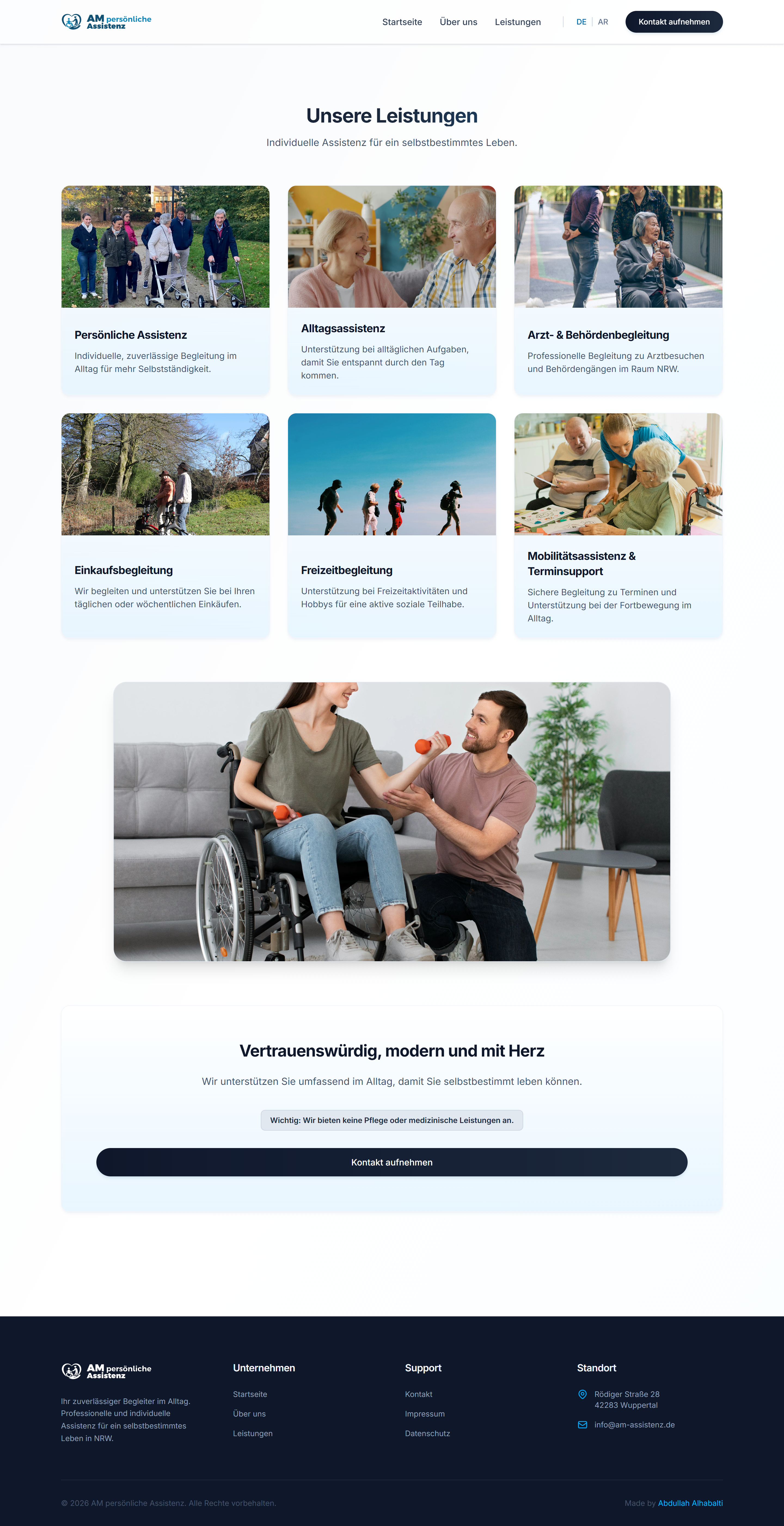 صفحة الخدمات - AM Assistenz